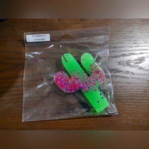 Green and Pink Cactus Air Freshener